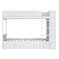 White Twin Over Twin Wood Bunk Bed With Drawers And Storage