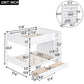 White Full Over Full Wood Bunk Bed With Drawers And Storage