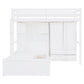 White Twin Over Twin Wood Bunk Bed With Drawers And Storage
