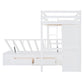 White Twin Over Twin Wood Bunk Bed With Drawers And Storage
