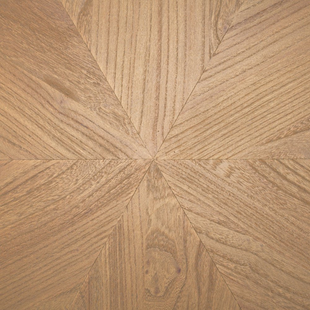 39" Natural Solid Wood Round Pedestal Coffee Table