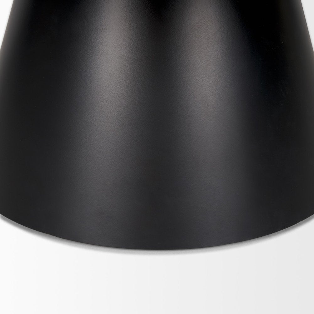 40" Brown and Black Solid Wood and Iron Round Pedestal Coffee Table