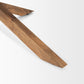 42" Natural Solid Wood Round Cross Legs Coffee Table