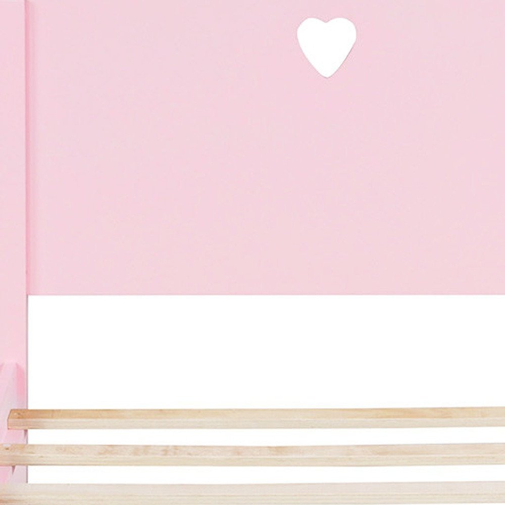 Pink Wood Twin Bed Frame