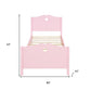 Pink Wood Twin Bed Frame