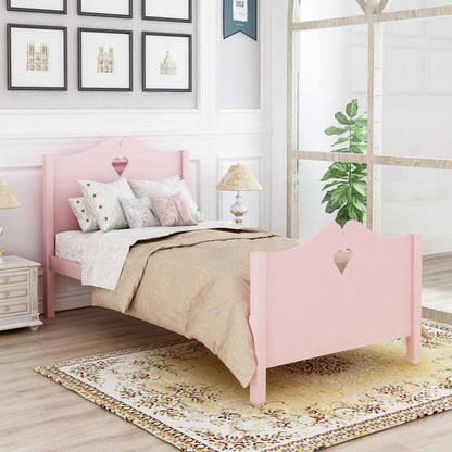 Pink Wood Twin Bed Frame