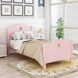 Pink Wood Twin Bed Frame