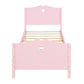 Pink Wood Twin Bed Frame