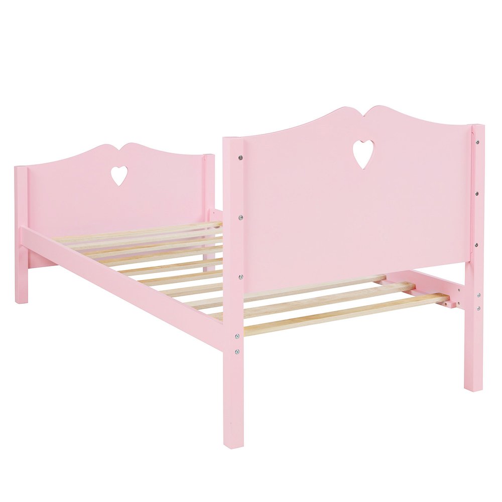 Pink Wood Twin Bed Frame
