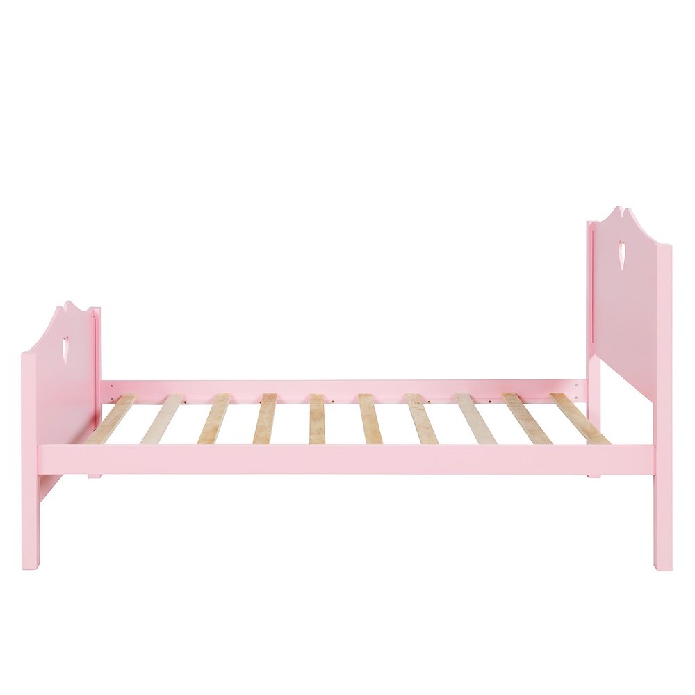 Pink Wood Twin Bed Frame