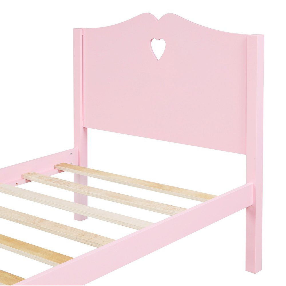 Pink Wood Twin Bed Frame