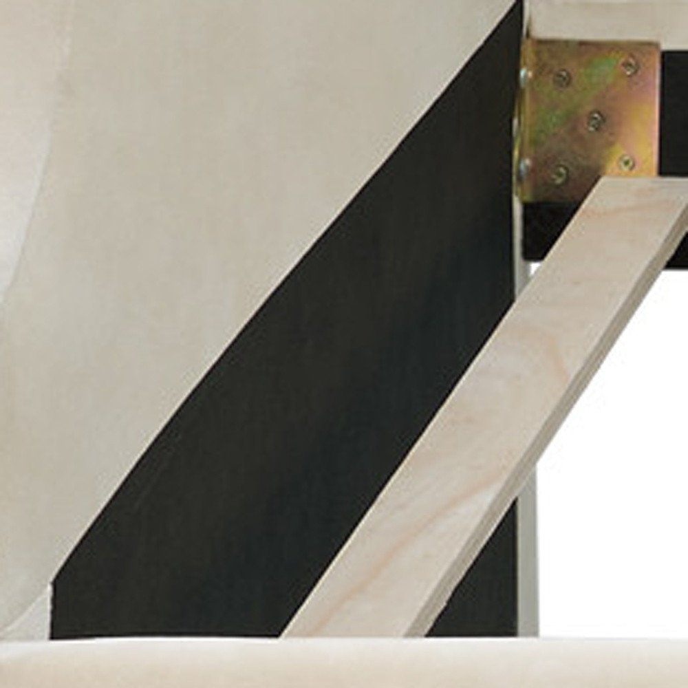 Beige Upholstered Twin Bed Frame