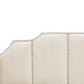 Beige Upholstered Twin Bed Frame