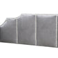 Gray Upholstered Twin Bed Frame