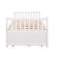 White Wood Twin Bed Frame With Drawers
