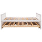 White Wood Twin Bed Frame With Drawers