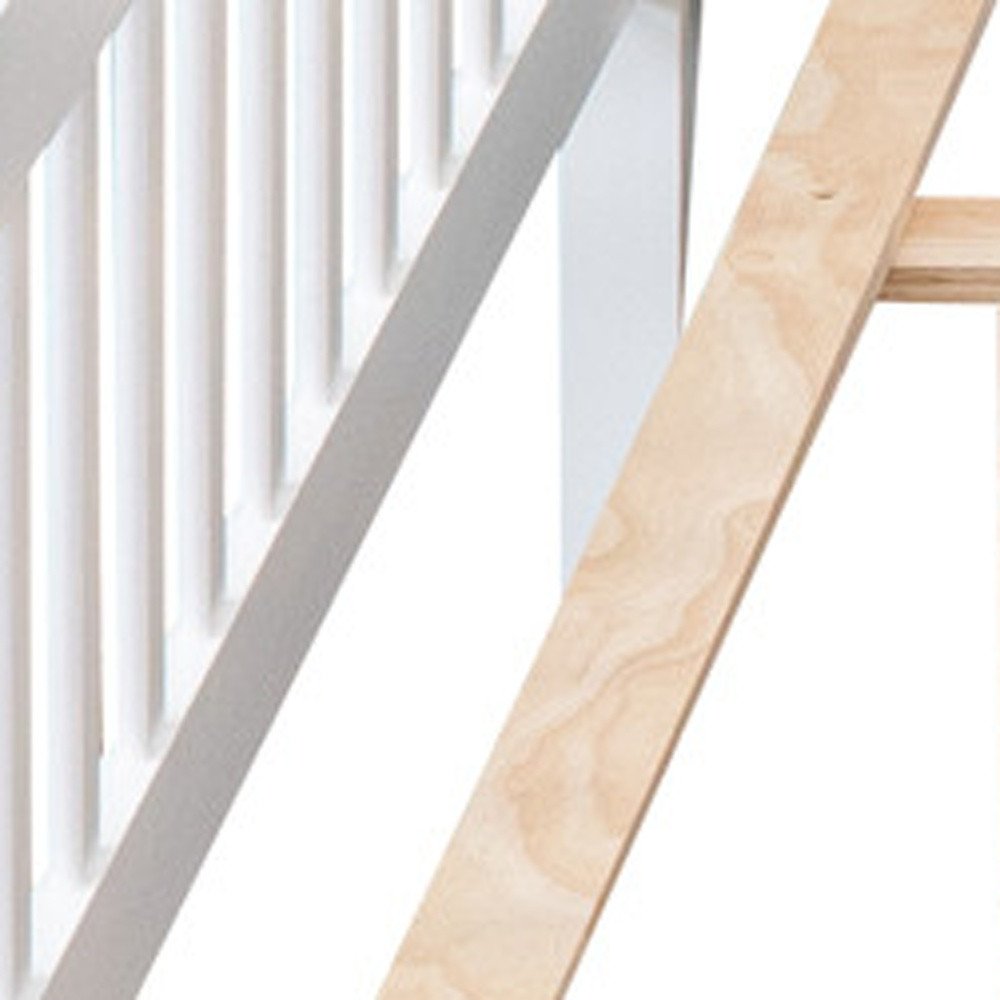 White Wood Full Canopy Bed Frame With Drawers