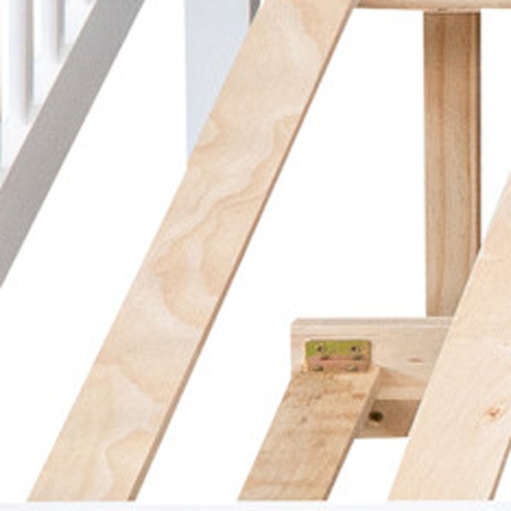 White Wood Full Canopy Bed Frame With Trundle