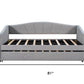 Gray Upholstered Twin Bed Frame With Trundle