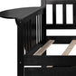 Espresso Wood Twin Bed Frame With Trundle