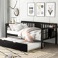 Espresso Wood Twin Bed Frame With Trundle