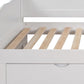 White Wood Twin Bed Frame With Drawers