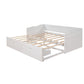 White Wood Twin Bed Frame With Drawers