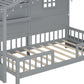 Gray Wood Twin Canopy Bed Frame