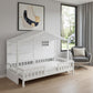 White Wood Twin Canopy Bed Frame