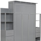 Gray Wood Full Murphy Bed