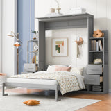 Gray Wood Queen Murphy Bed