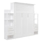 White Wood Queen Murphy Bed