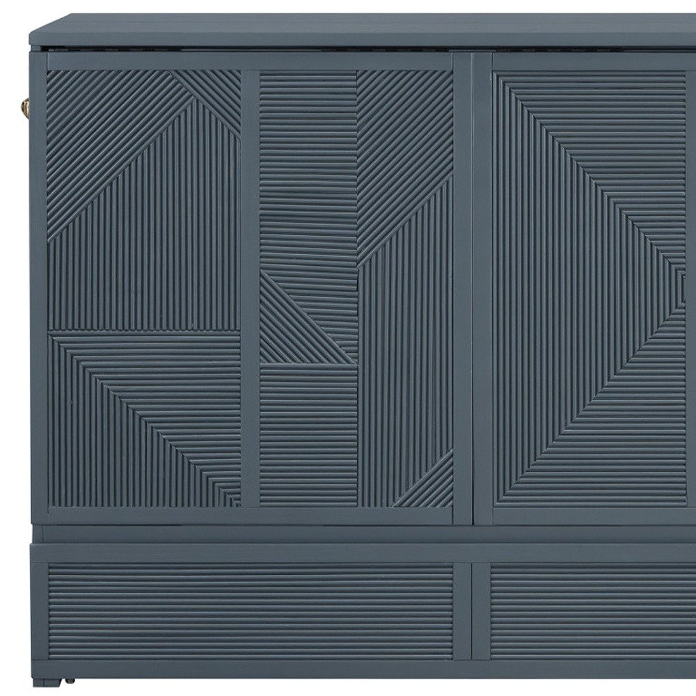 Gray Wood Full Murphy Bed