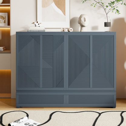 Gray Wood Full Murphy Bed