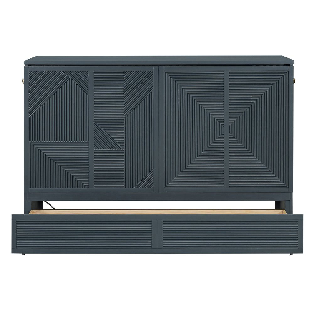 Gray Wood Queen Murphy Bed