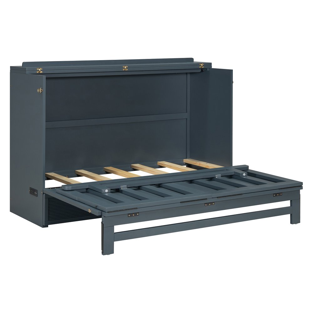 Gray Wood Queen Murphy Bed