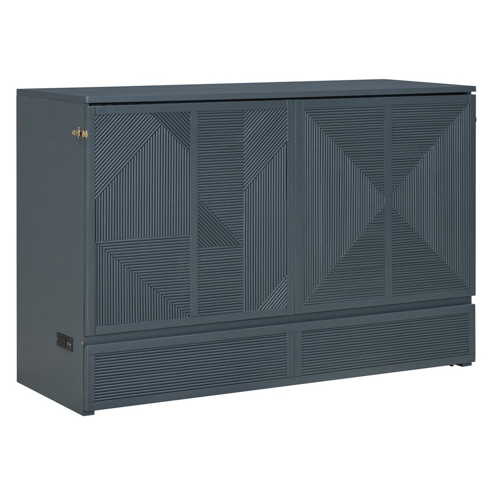 Gray Wood Queen Murphy Bed