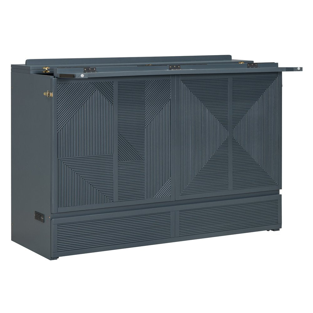 Gray Wood Queen Murphy Bed