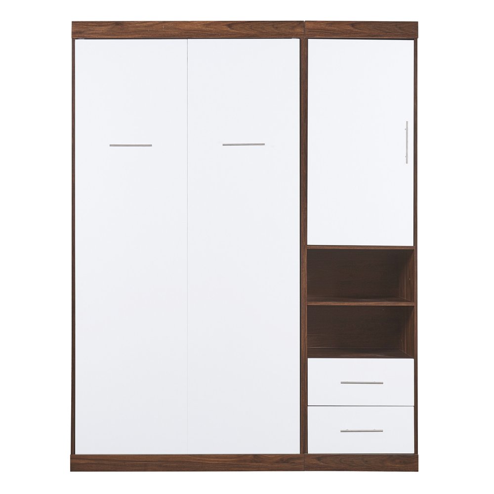 White Wood Twin Murphy Bed