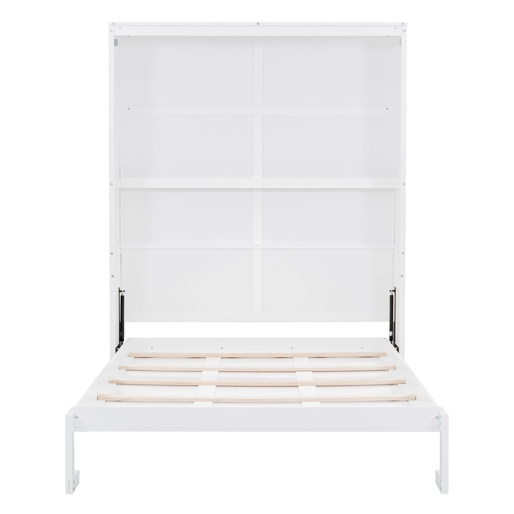 White Wood Queen Murphy Bed