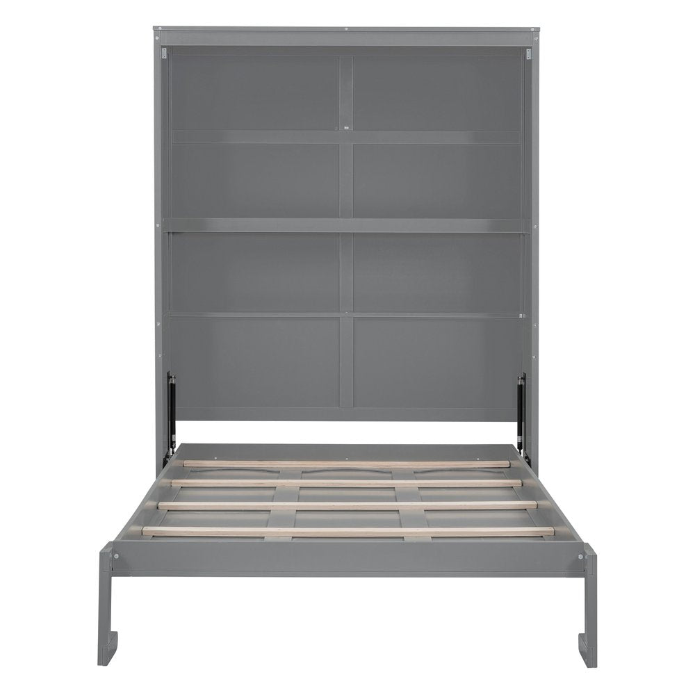 Gray Wood Full Murphy Bed