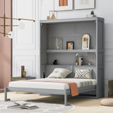 Gray Wood Queen Murphy Bed