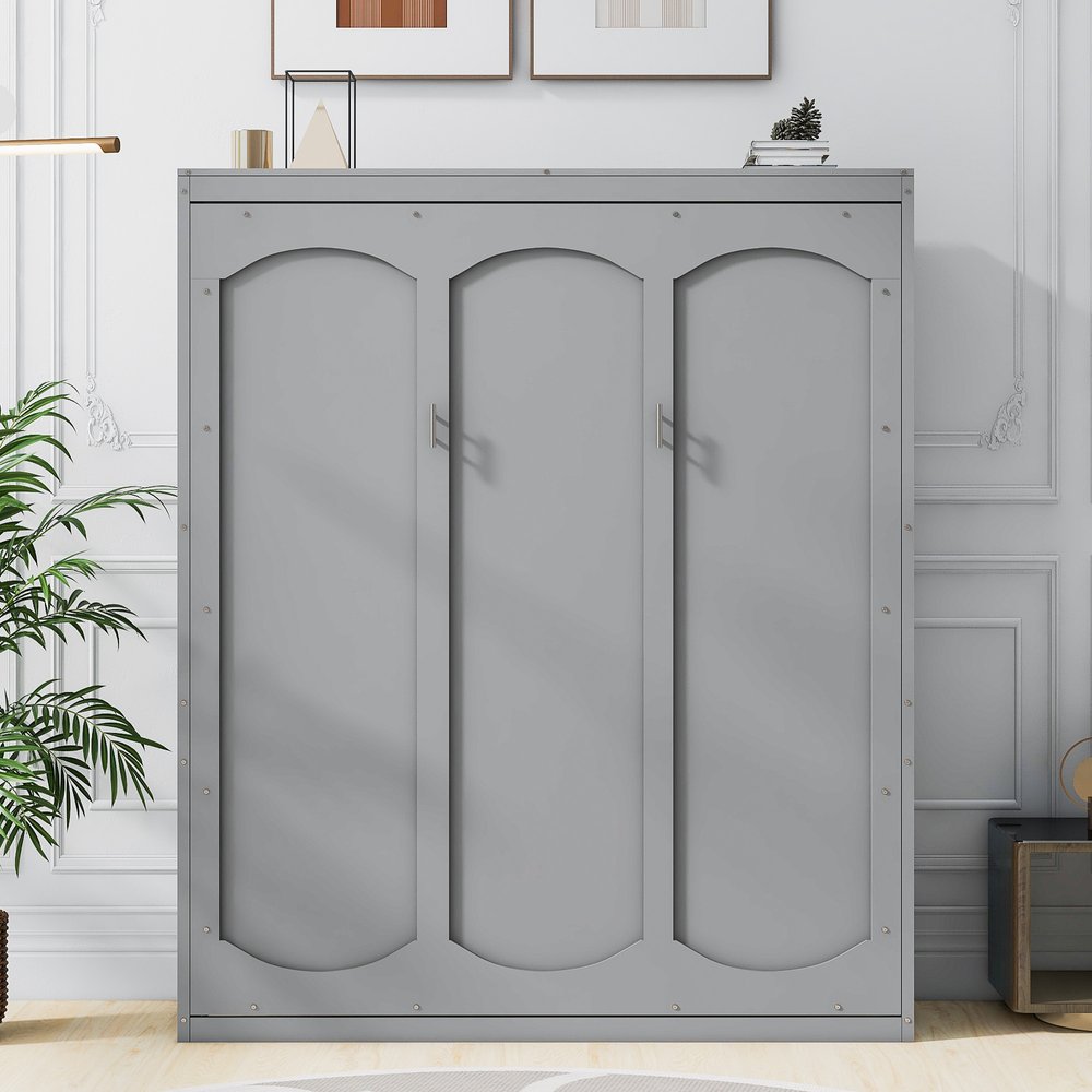 Gray Wood Queen Murphy Bed