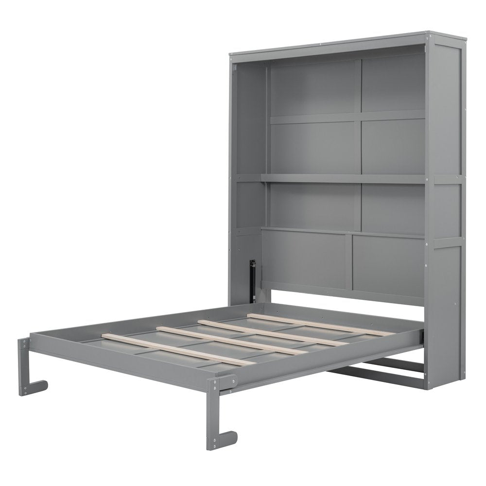 Gray Wood Queen Murphy Bed