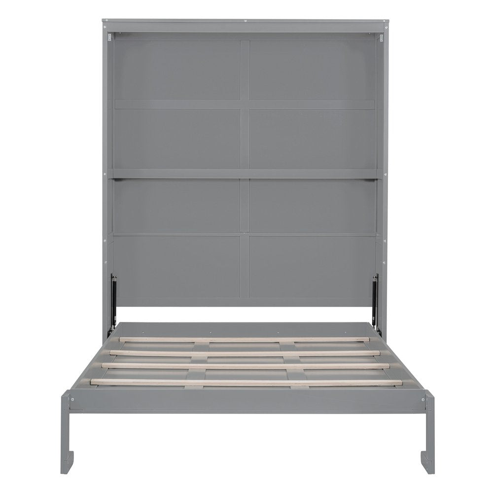Gray Wood Queen Murphy Bed