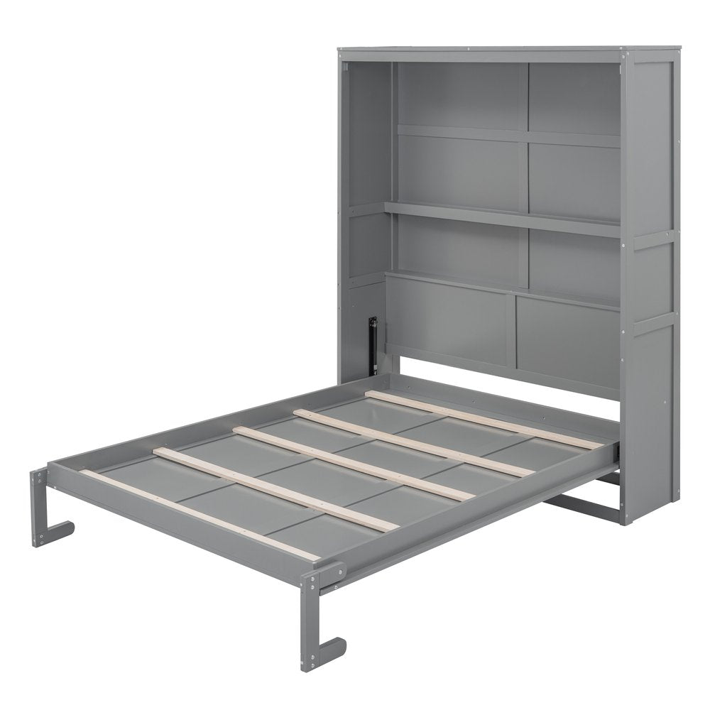 Gray Wood Queen Murphy Bed
