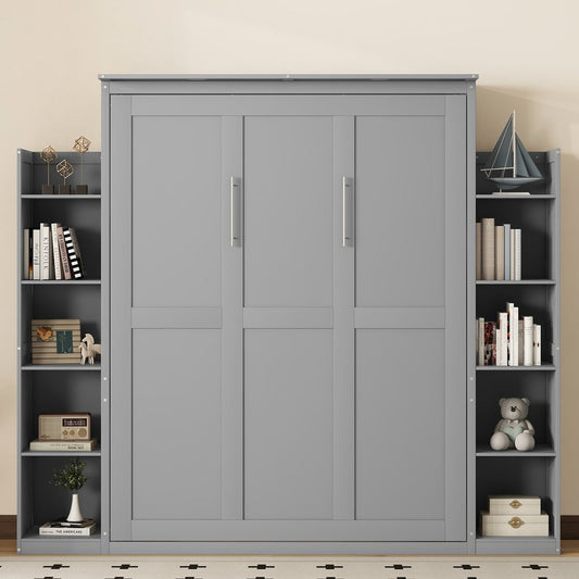 Gray Wood Queen Murphy Bed