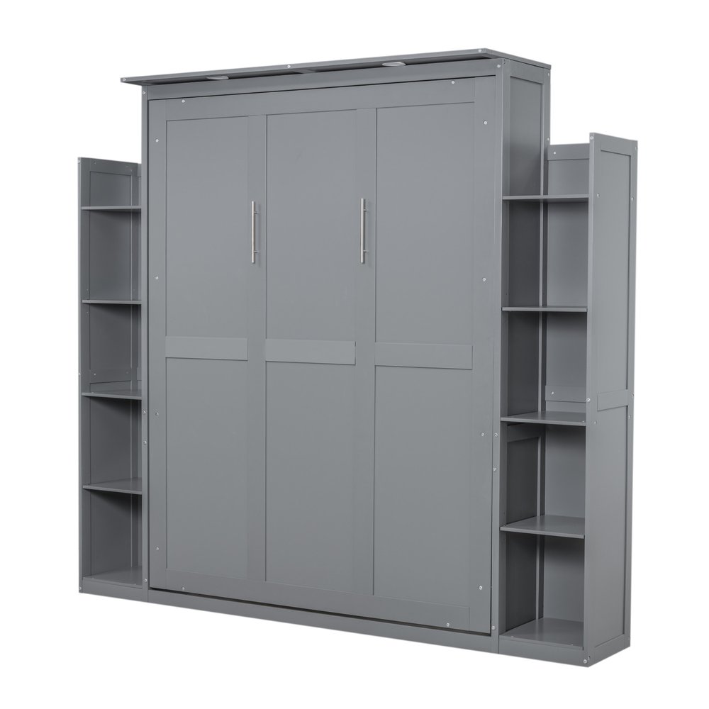 Gray Wood Queen Murphy Bed