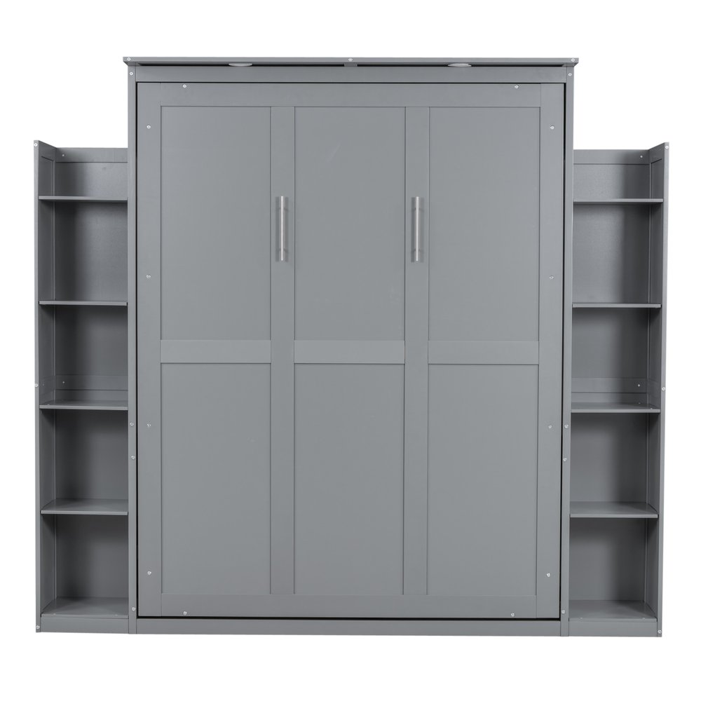 Gray Wood Queen Murphy Bed