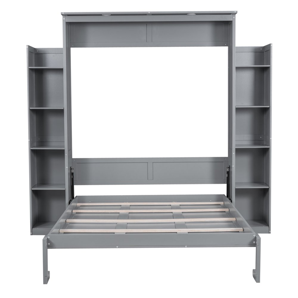 Gray Wood Queen Murphy Bed